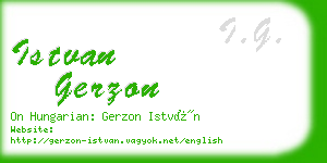 istvan gerzon business card